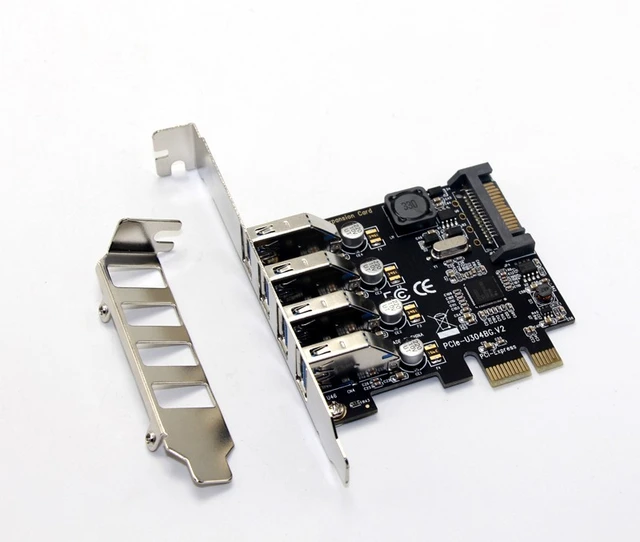 PCI-Express to SuperSpeed USB Card with 5 External Low Profile Ports - Cablematic