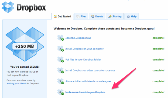 Earn more space by inviting friends to Dropbox - Dropbox Help