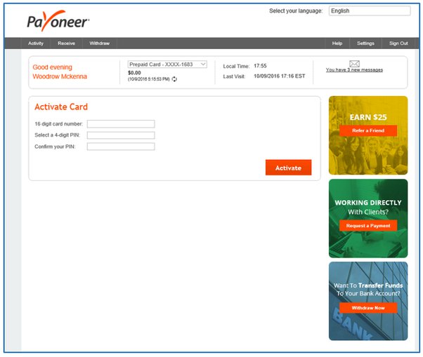 How to add an already existing Payoneer pre-paid c - Airbnb Community