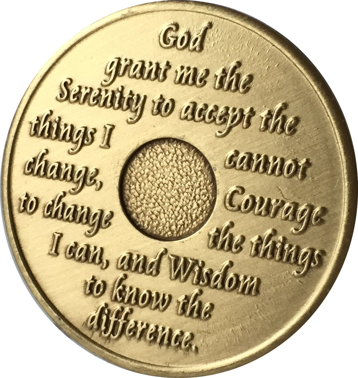 Serenity Prayer 12 Coin Wood Plaque Medallion Holder