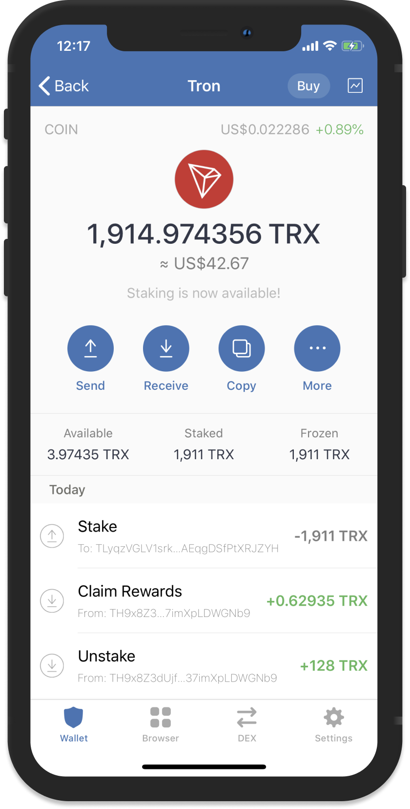 Tron Staking - Stake TRX | Ledger