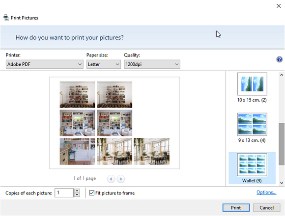 printing different size photos on one sheet windows 10 - Microsoft Q&A