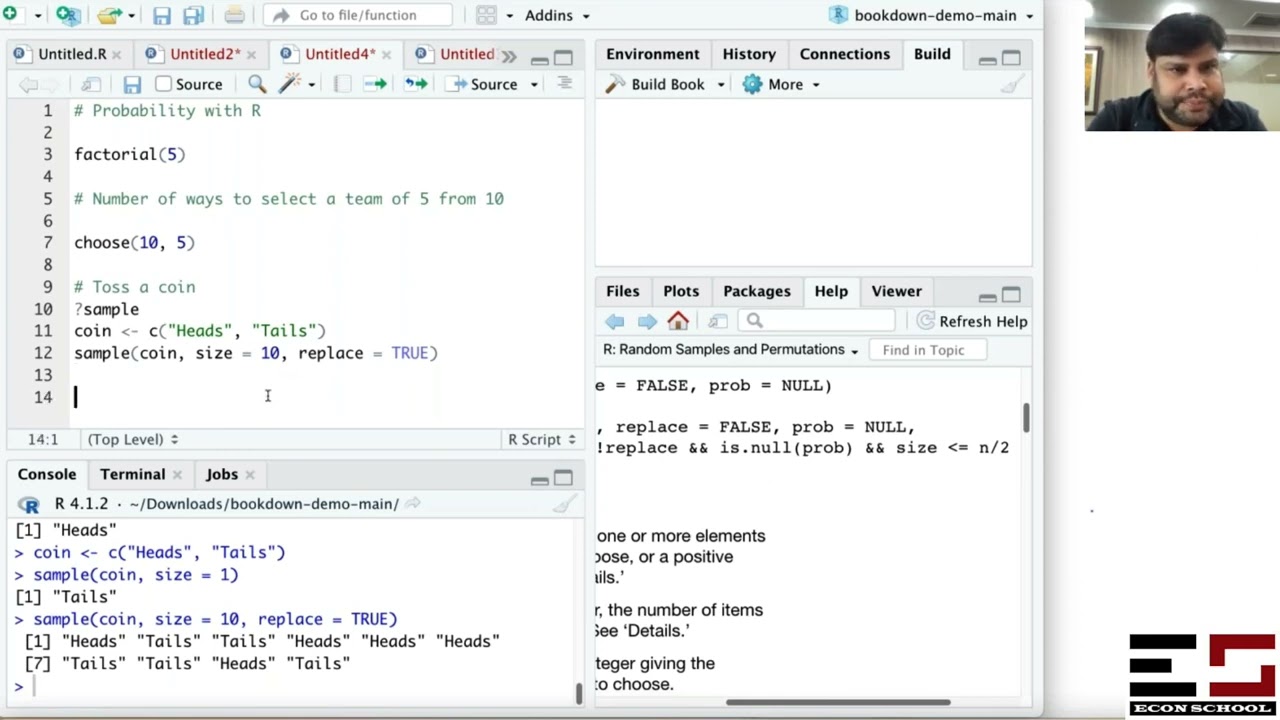 Simulating a coin flip in R