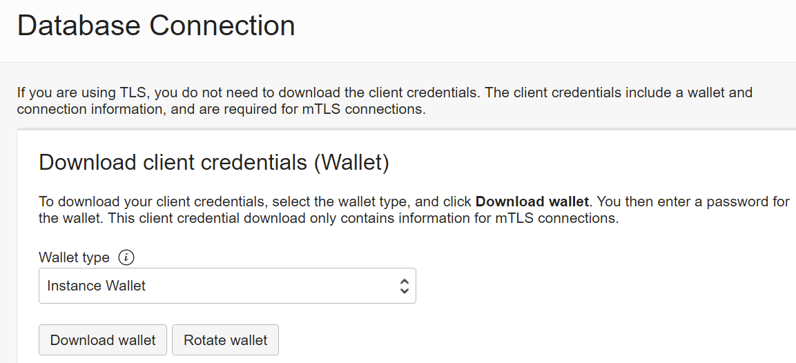 Connect Oracle SQL Developer with a Wallet (mTLS)