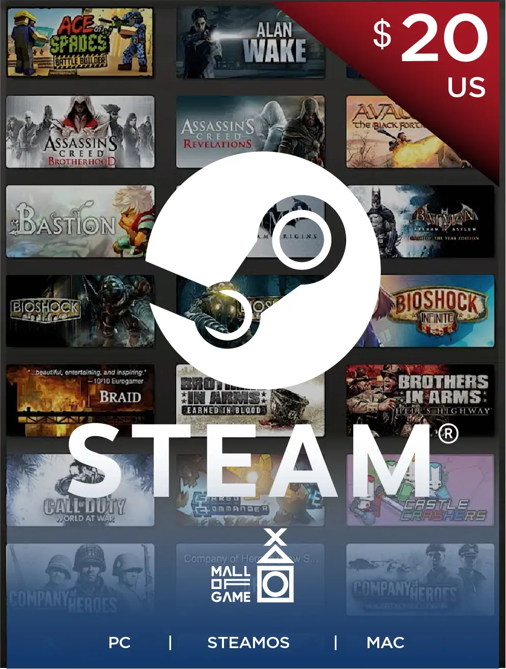 Steam Wallet (US) Buy | Instant Delivery - MTCGAME