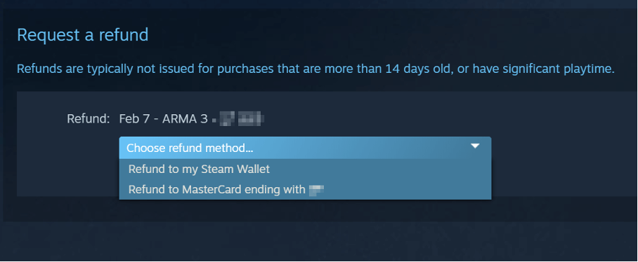 How to get a refund on Steam games