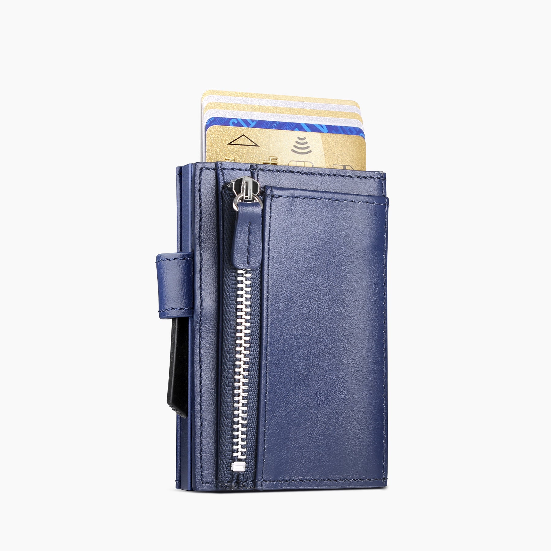 ogon cascade zipper wallet blaster leather 6 cards + cash - Moores Jewellers