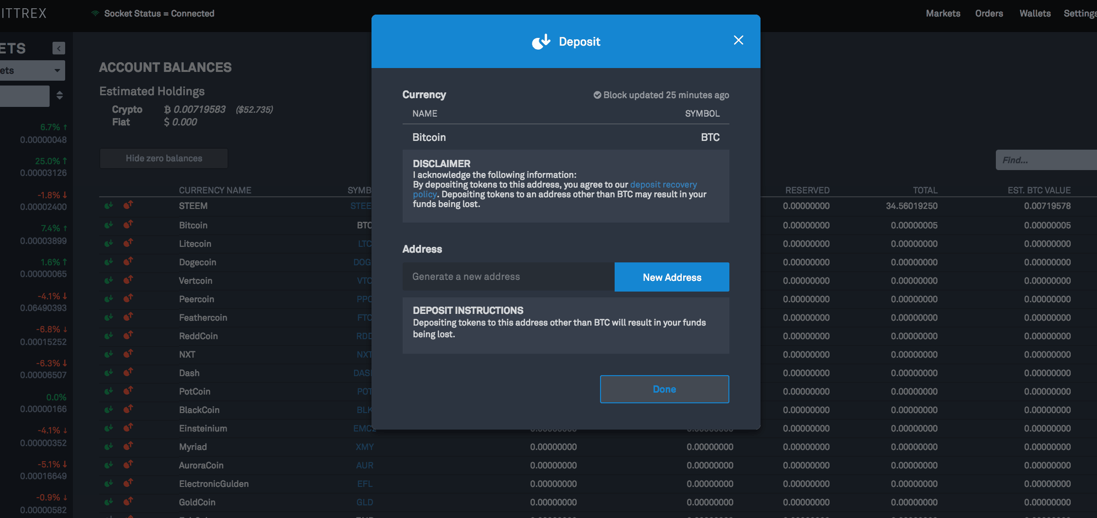 nanoWallet address not valid according to Bittrex [SOLVED] - Tech Support - NEM Forum