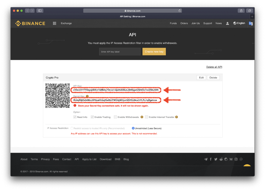 How to Connect Binance API Keys