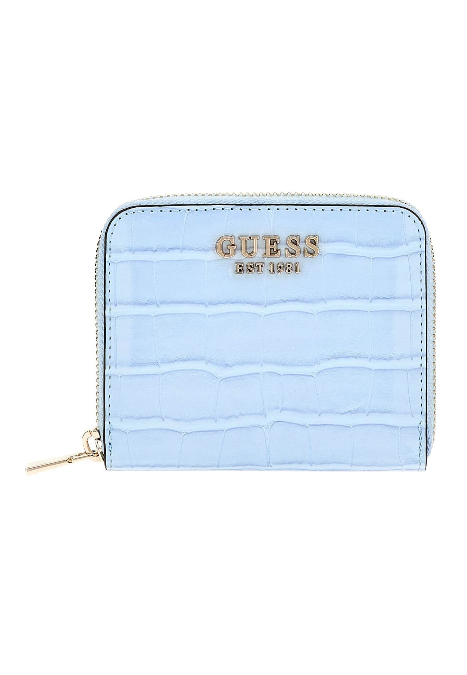Stylish Guess Blue Signature Bag with Adjustable Shoulder Strap