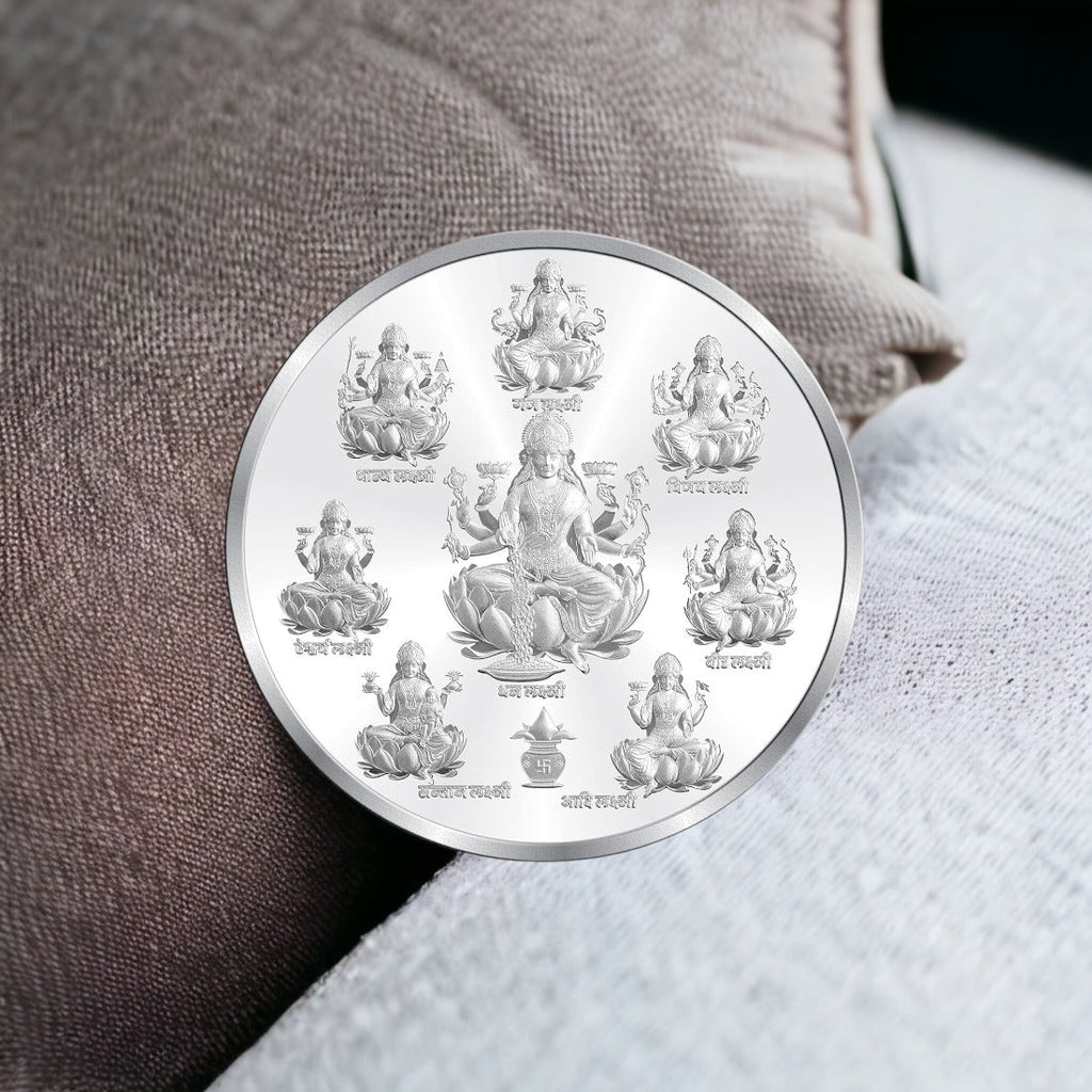 Ashta Lakshmi Silver Coins 20 gms - Osasbazaar