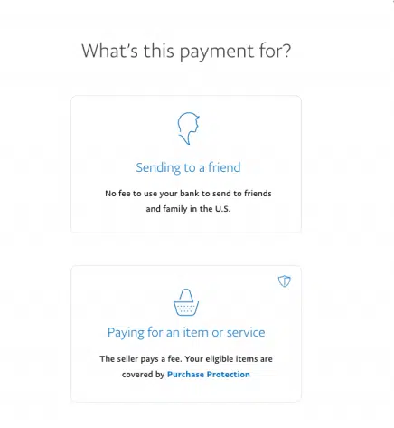 Solved: No Friends or Family Option to send payment - PayPal Community