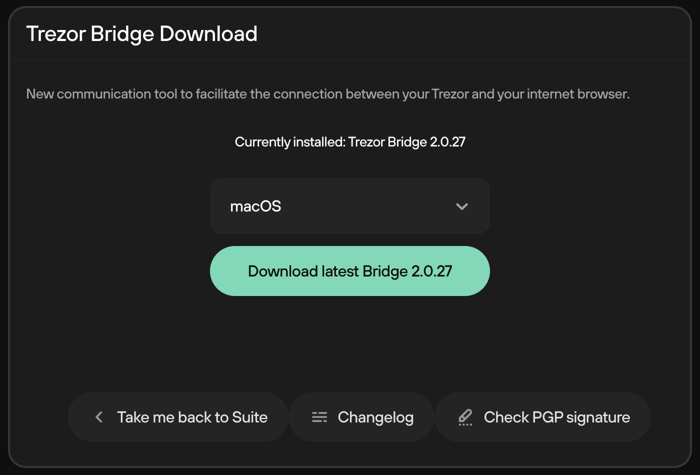 Trezor Bridge broken with Version update - Desktop Support - Brave Community