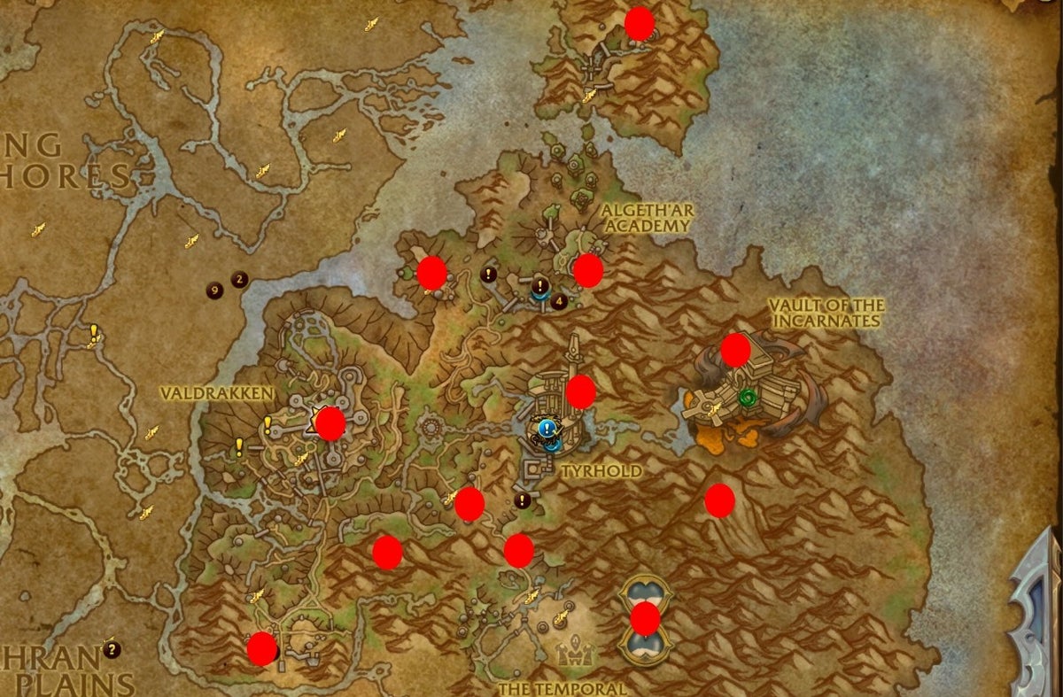 World of Warcraft: Dragonflight - All Dragon Glyph locations | VG