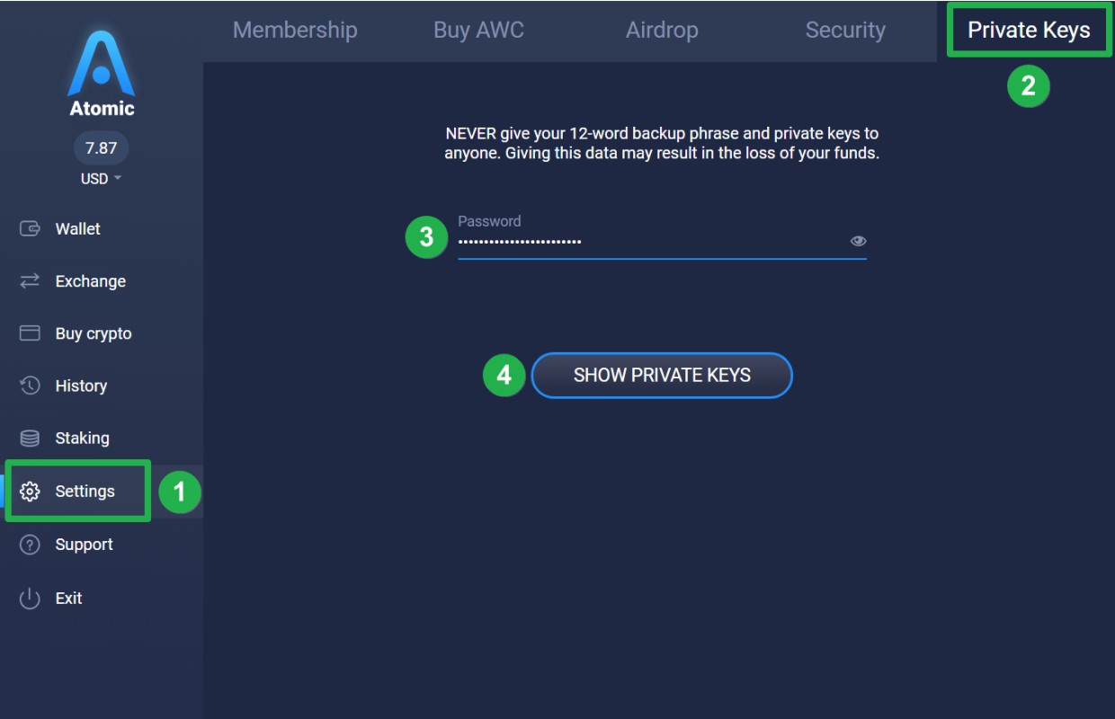 I forgot my password / backup phrase. What can I do? : Atomic Wallet Support Center