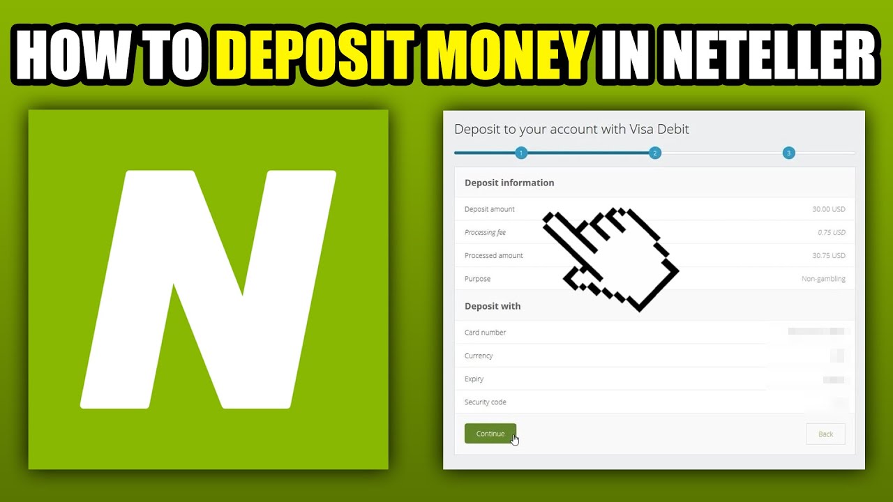 How to Deposit Money Into Neteller With Visa/Mastercard