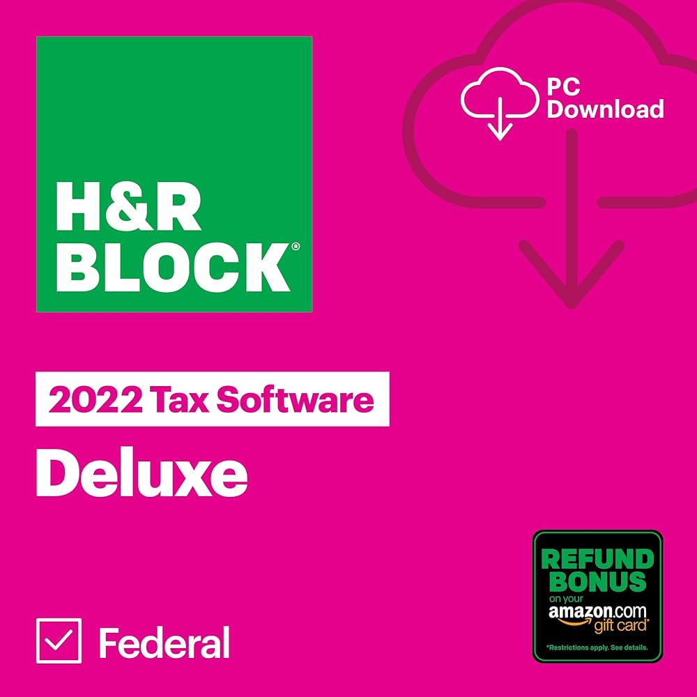 H&R Block Tax Software Deluxe Federal + State is 40% off