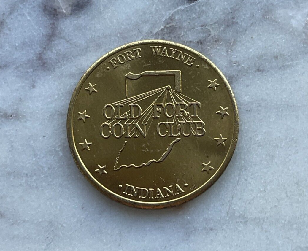 FORT WAYNE Indiana Old Fort Coin Club 25th Anniversary Gold Tone Coin $ - PicClick AU