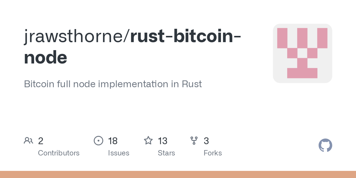 GitHub - rust-bitcoin/rust-bitcoin: Rust Bitcoin library