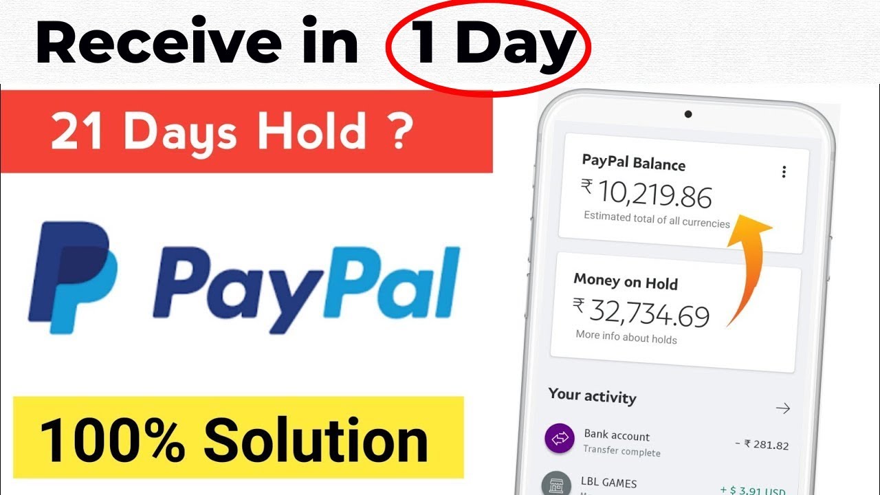 New PayPal account – payments on hold and accessing your money quicker | PayPal GB