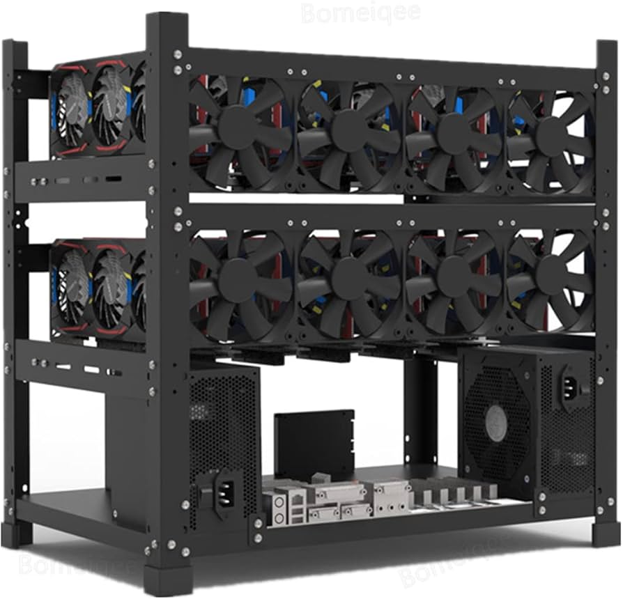 Mining Rig Frame 20GPU DIY Mining Frame Case 24 Position For Fan