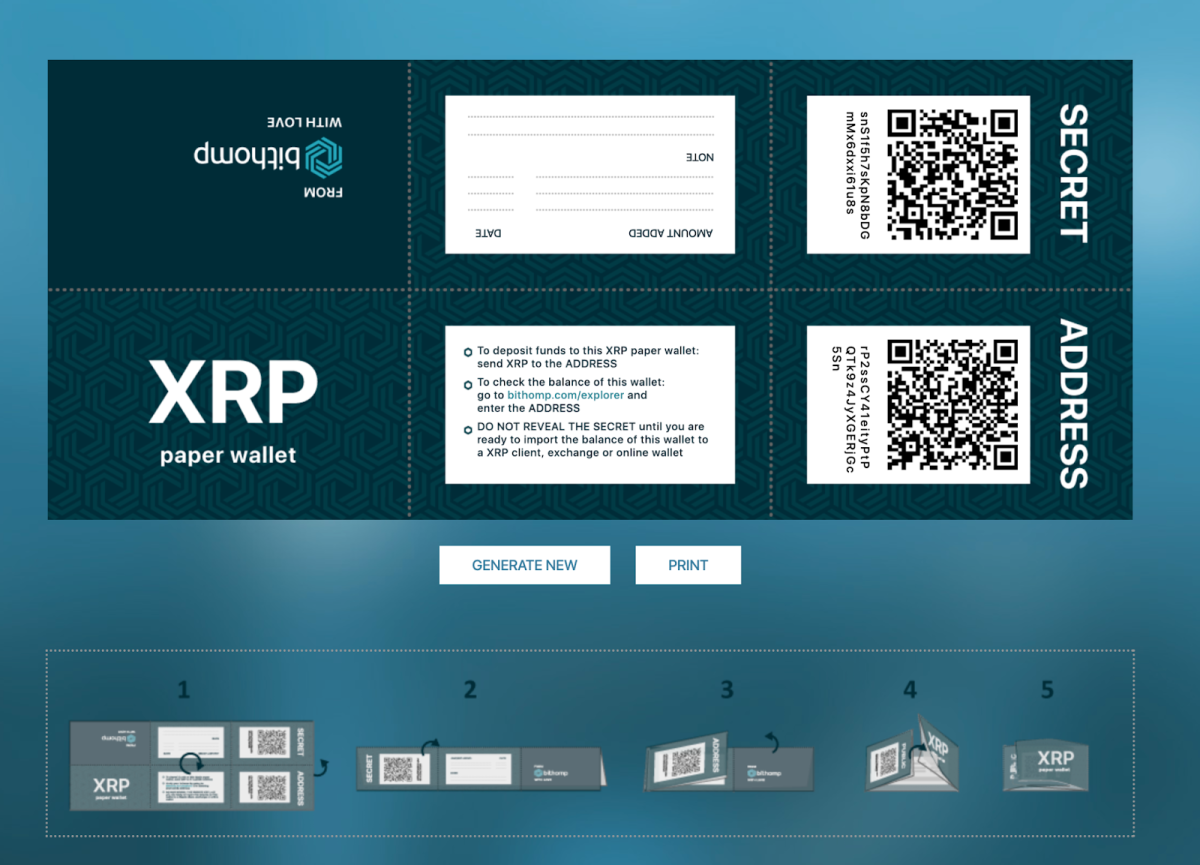 XRP paper wallet