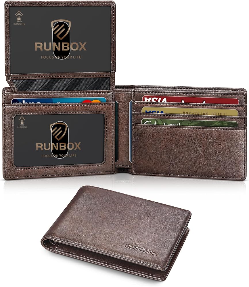 Premium Leather Wallet with 2 ID Window and Coin Slot for Men | Bostanten – BOSTANTEN