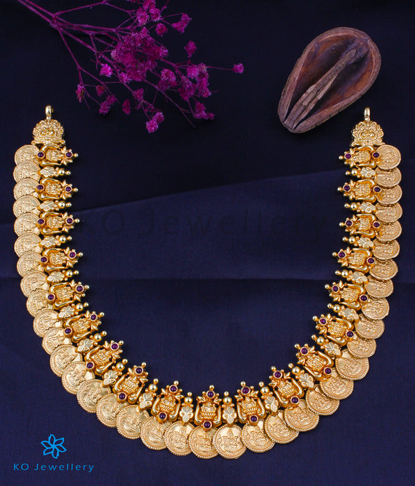 Antique Gold Lakshmi Coin Necklace - chendhur collections