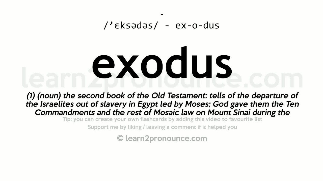 What Does Exodus Mean?