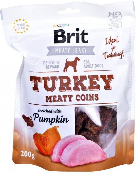 Brit Meat Jerky Snack – Turkey Meaty coins – Brit