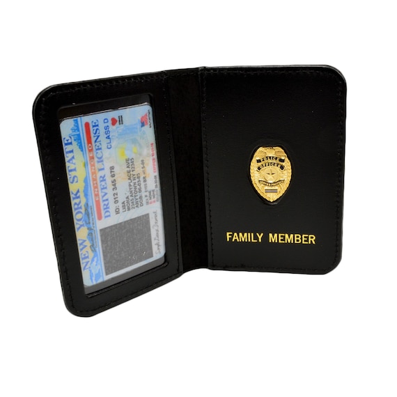 Leather Badge ID Holder, police wallet, security ID wallet,