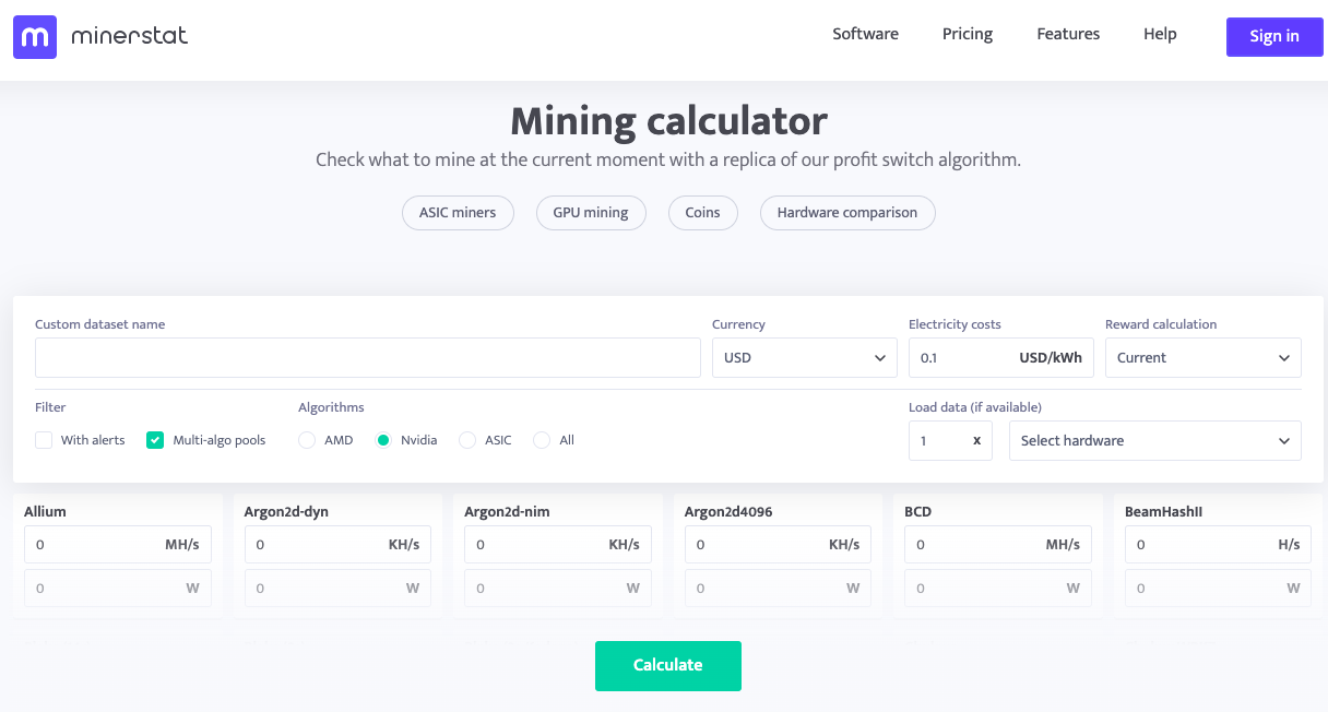 Kaspa KAS Network Hashrate Chart - 2Miners