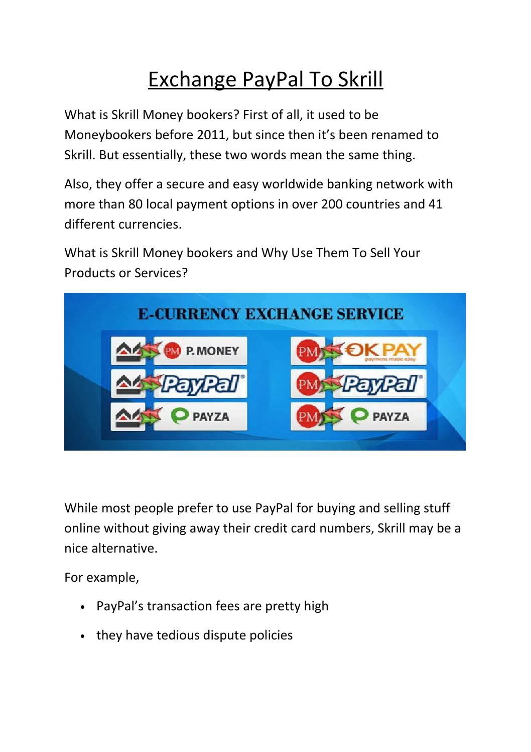 PayPal to Skrill - PayPal Community