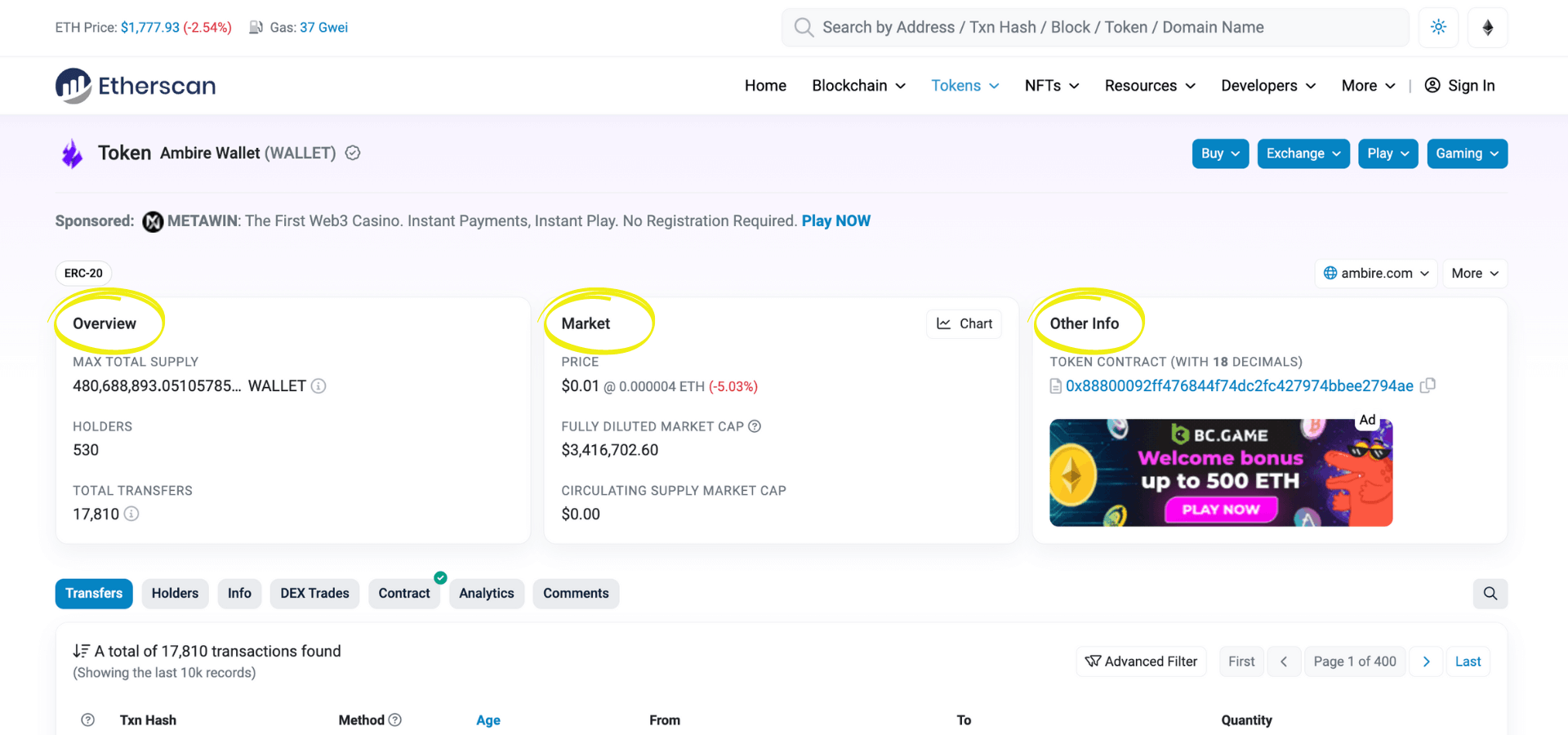 Etherscan Now Allows You to Hide Airdropped Nonsense Coins