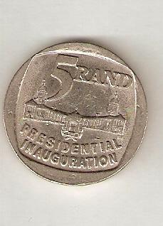 5 Rand - Presidential inauguration, Republic () - South Africa - Coin - 