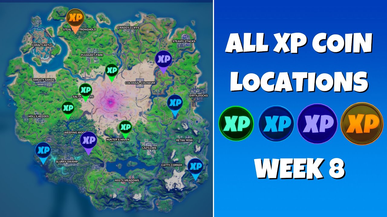 Every Week 5 XP Coin Location in Fortnite Season 4