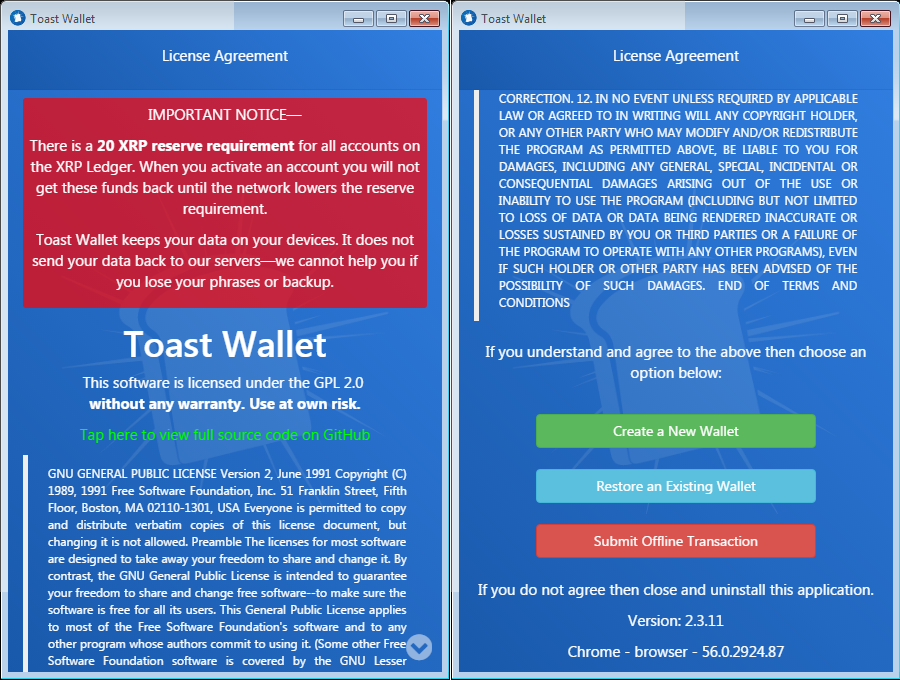 Toast Wallet Review ▷ Our experience with the official Ripple (XRP) wallet!