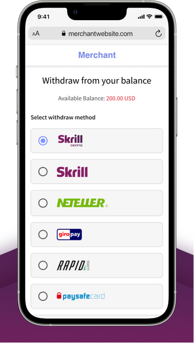 Crypto withdrawal | Withdraw to Bitcoin | Skrill