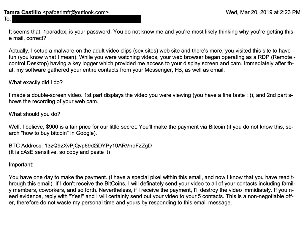 What to do if you get an extortion email asking for Bitcoin payments - Chronicle Live