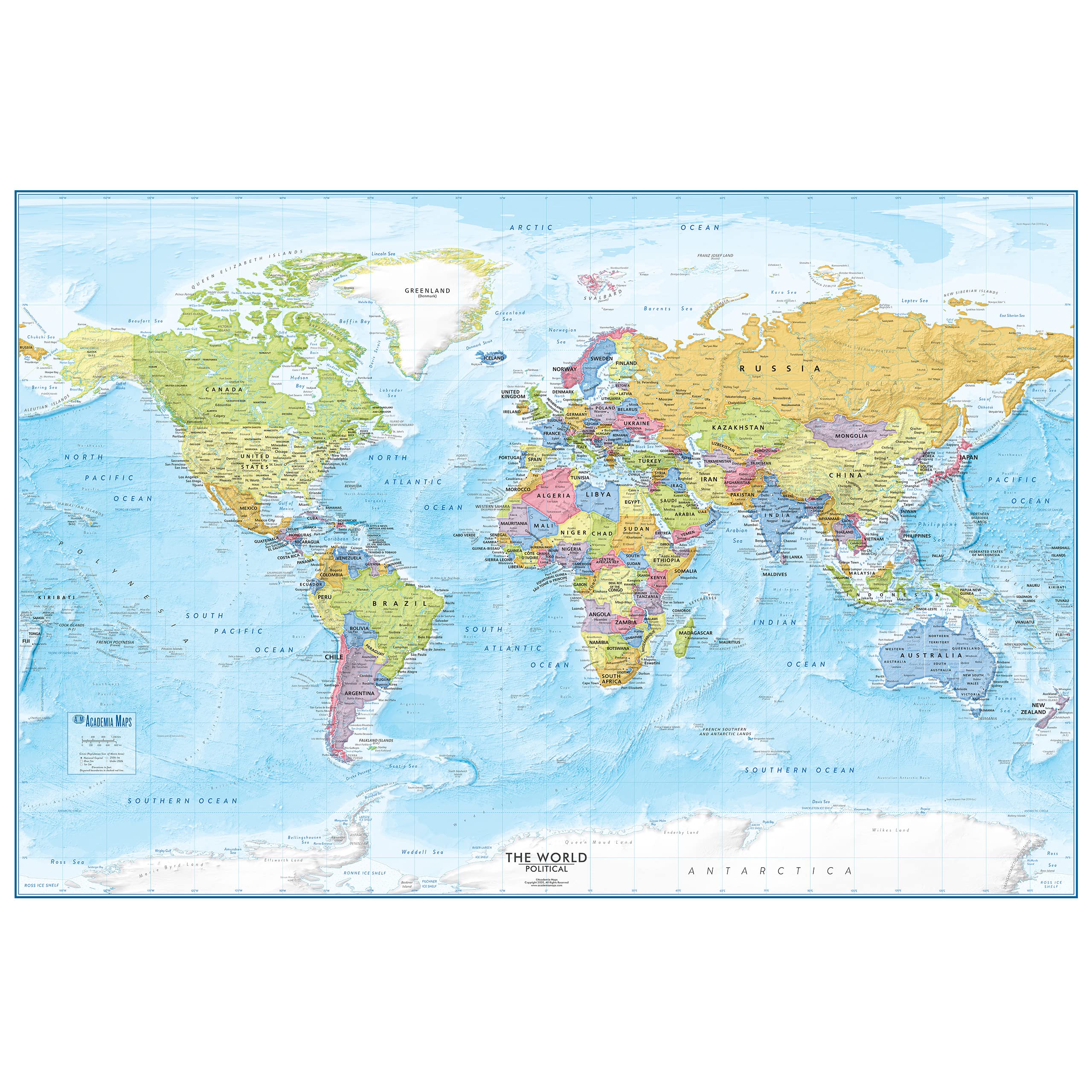 Poster - World Map Edunation South Africa