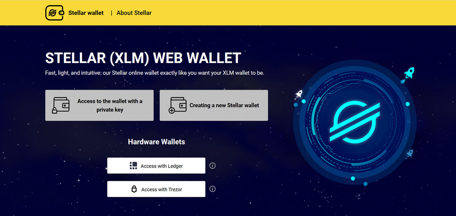 Stellar Wallet | XLM Web Wallet | Store and Send Lumens Online