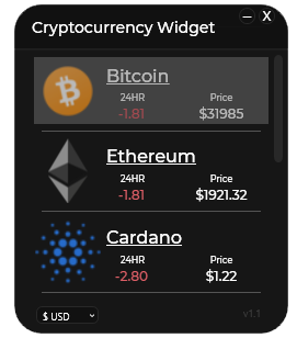 Cryptocurrency Price Tracker