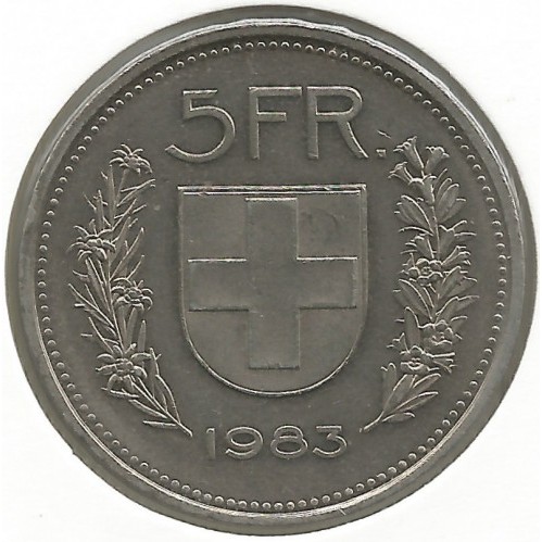 COIN SWITZERLAND 5 FRANCS CONFOEDERATIO Helvetica Silver () $ - PicClick AU