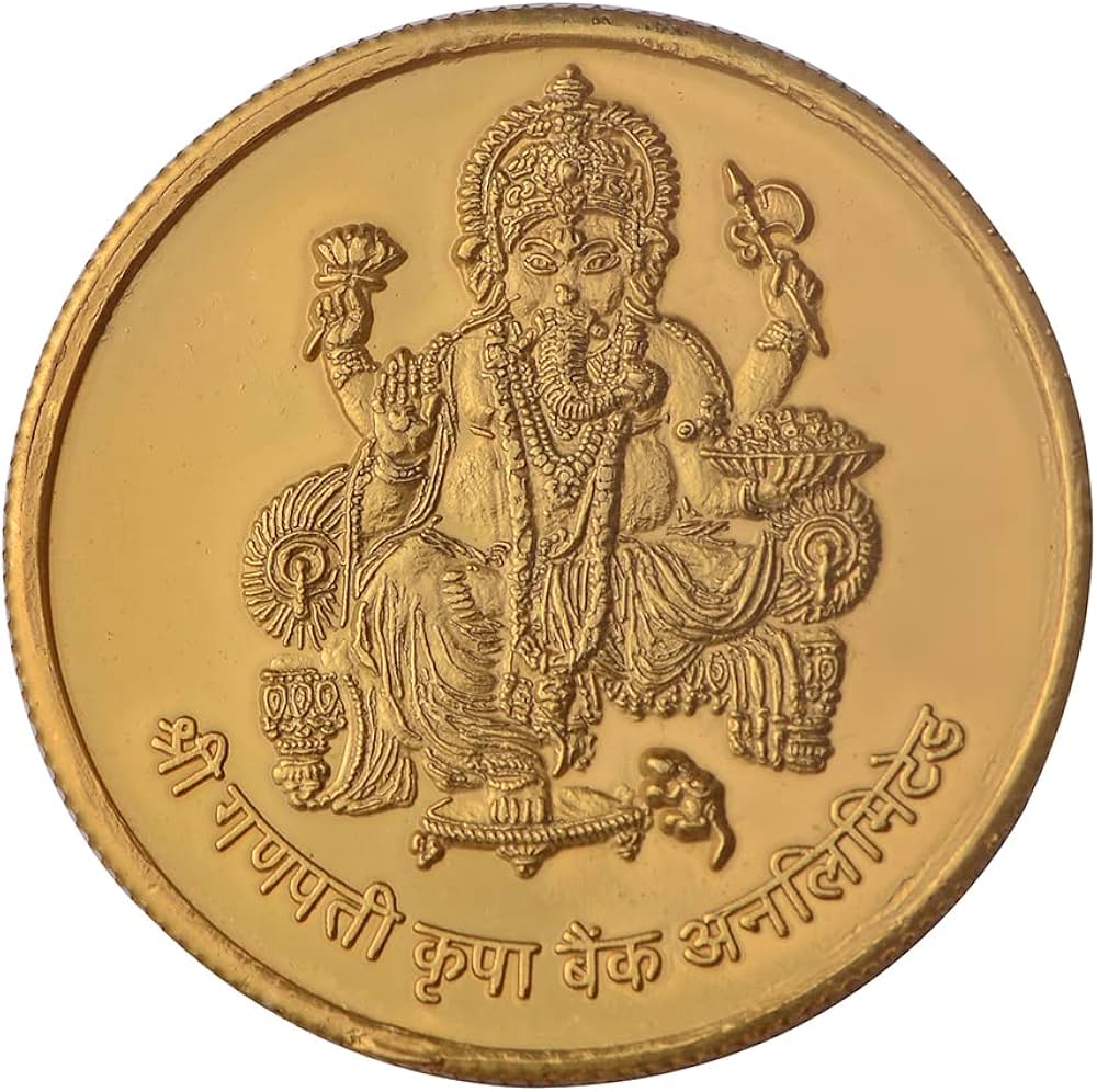 Buy GOH Silver Plated Ganesh laxmi Diwali Coin for puja Online @ ₹ from ShopClues