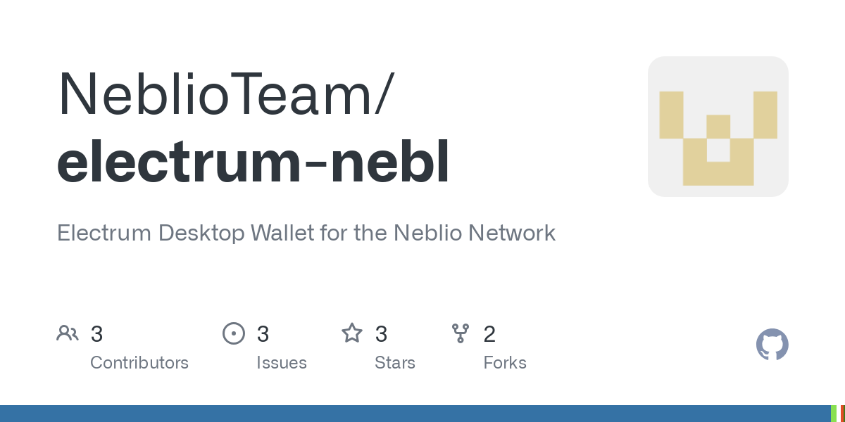 electrum-nebl/electrum-nebl at master · NeblioTeam/electrum-nebl · GitHub