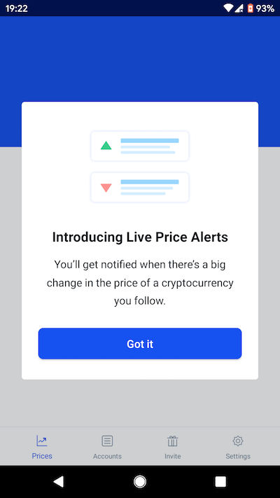 Coinbase's responsive alerts