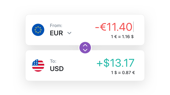 Currency Converter: Exchange Rate Calculator EUR ⇆ USD USD to EUR