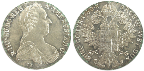 Maria Theresa Silver Thaler Restrike Trade Coin