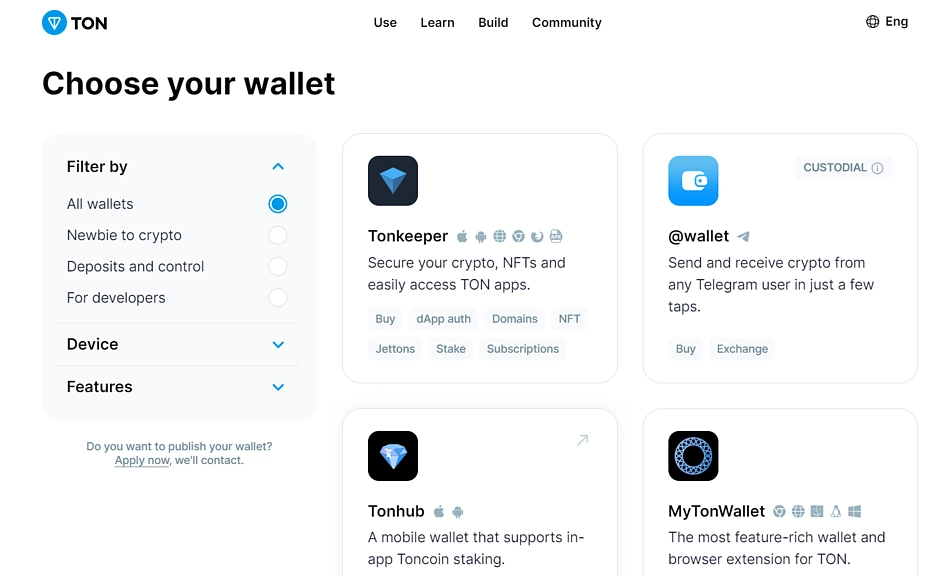 Wallets on TON Blockchain