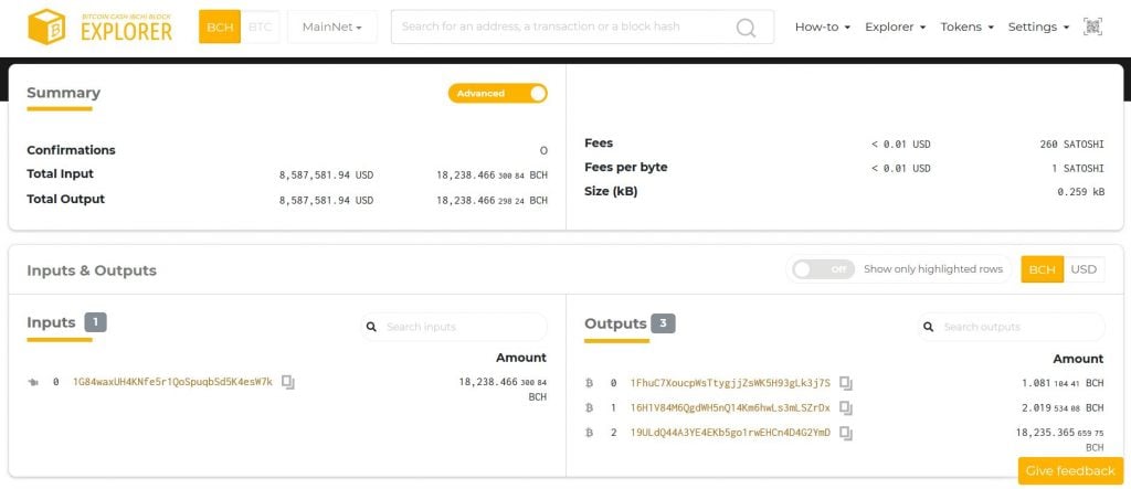 Bitcoin Cash / Blocks — Blockchair